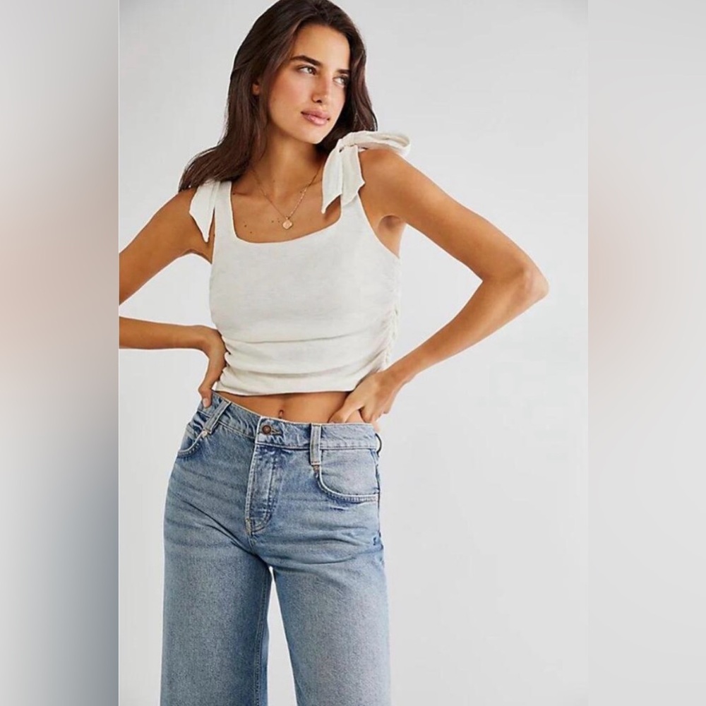 Free People Boulevard Tie Strap Tank Alabaster. Medium